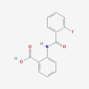 molecular formula C14H10FNO3 B3111789 2-[(2-氟苯甲酰)氨基]苯甲酸 CAS No. 18600-60-7
