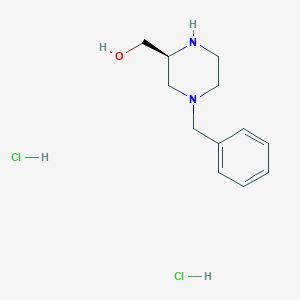 molecular formula C12H20Cl2N2O B3111790 [(2S)-4-benzylpiperazin-2-yl]methanol dihydrochloride CAS No. 1860012-50-5