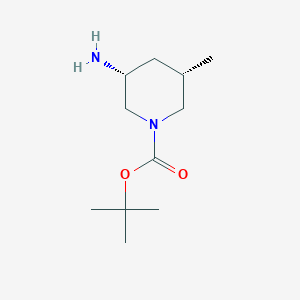 molecular formula C11H22N2O2 B3111794 tert-butyl (3R,5S)-3-amino-5-methylpiperidine-1-carboxylate CAS No. 1860012-52-7