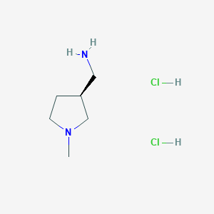 molecular formula C6H16Cl2N2 B3111807 (S)-(1-Methylpyrrolidin-3-yl)methanamine dihydrochloride CAS No. 1860033-51-7