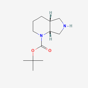 molecular formula C12H22N2O2 B3111841 （4aR，7aR）-叔丁基八氢-1H-吡咯并[3,4-b]吡啶-1-羧酸酯 CAS No. 186201-89-8