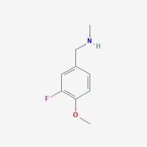molecular formula C9H12FNO B3111893 [(3-Fluoro-4-methoxyphenyl)methyl](methyl)amine CAS No. 186447-76-7