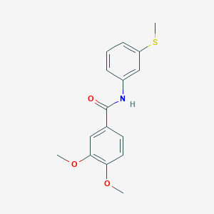 molecular formula C16H17NO3S B311192 3,4-dimethoxy-N-[3-(methylsulfanyl)phenyl]benzamide 