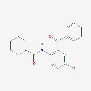 molecular formula C20H20ClNO2 B311195 N-(2-benzoyl-4-chlorophenyl)cyclohexanecarboxamide 