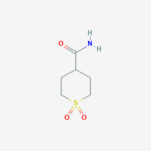 molecular formula C6H11NO3S B3111958 四氢-2H-噻吩-4-甲酰胺 1,1-二氧化物 CAS No. 1870140-18-3