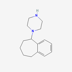 molecular formula C15H22N2 B3111976 1-(6,7,8,9-Tetrahydro-5H-benzo[7]annulen-5-yl)piperazine CAS No. 187221-34-7