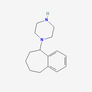 molecular formula C15H22N2 B3111976 1-(6,7,8,9-四氢-5H-苯并[7]环庚烯-5-基)哌嗪 CAS No. 187221-34-7