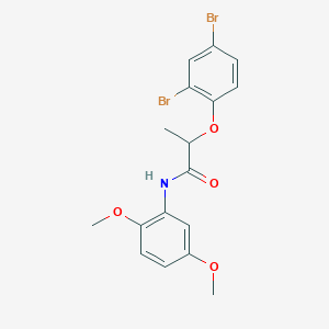 molecular formula C17H17Br2NO4 B311199 2-(2,4-dibromophenoxy)-N-(2,5-dimethoxyphenyl)propanamide 