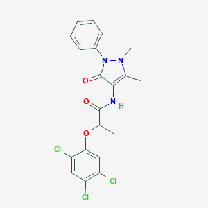 molecular formula C20H18Cl3N3O3 B311200 N-(1,5-dimethyl-3-oxo-2-phenyl-2,3-dihydro-1H-pyrazol-4-yl)-2-(2,4,5-trichlorophenoxy)propanamide 