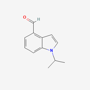 molecular formula C12H13NO B3112017 1H-Indole-4-carboxaldehyde, 1-(1-methylethyl)- CAS No. 187401-40-7