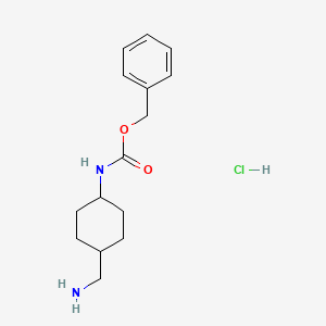 molecular formula C15H23ClN2O2 B3112044 trans-4-(Cbz-amino)cyclohexanemethanamine hydrochloride CAS No. 187533-10-4