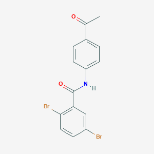 molecular formula C15H11Br2NO2 B311205 N-(4-acetylphenyl)-2,5-dibromobenzamide 