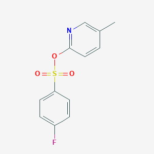 molecular formula C12H10FNO3S B311213 5-Methyl-2-pyridinyl 4-fluorobenzenesulfonate 
