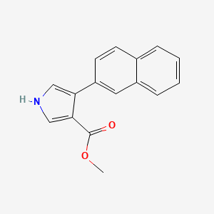 molecular formula C16H13NO2 B3112187 4-(2-Naphthyl)-1H-pyrrole-3-carboxylic acid methyl ester CAS No. 188524-65-4