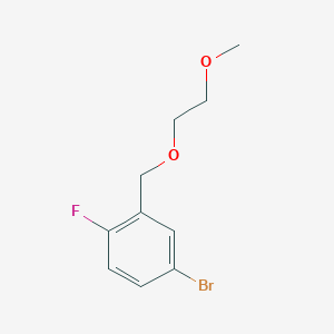molecular formula C10H12BrFO2 B3112252 4-Bromo-1-fluoro-2-((2-methoxyethoxy)methyl)benzene CAS No. 188723-93-5