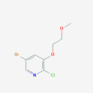 molecular formula C8H9BrClNO2 B3112254 5-溴-2-氯-3-(2-甲氧基乙氧基)吡啶 CAS No. 1887246-43-6