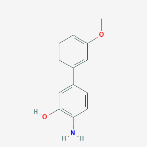 molecular formula C13H13NO2 B3112289 4-Amino-3'-methoxy-[1,1'-biphenyl]-3-ol CAS No. 1888998-70-6