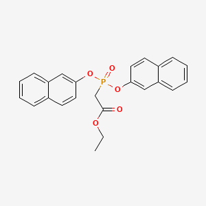 molecular formula C24H21O5P B3112309 Ethyl 2-[bis(2-naphthalenyloxy)phosphinyl]acetate CAS No. 188945-33-7