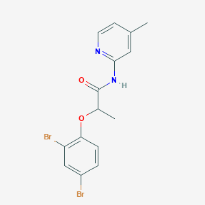 molecular formula C15H14Br2N2O2 B311233 2-(2,4-dibromophenoxy)-N-(4-methyl-2-pyridinyl)propanamide 
