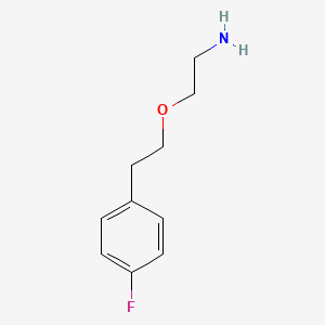 molecular formula C10H14FNO B3112332 2-[(4-氟苯乙基)氧基]乙胺 CAS No. 189012-60-0