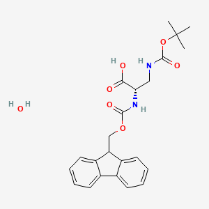 molecular formula C23H28N2O7 B3112334 FMoc-L-Dap(Boc)-OH. H2O CAS No. 1890186-47-6