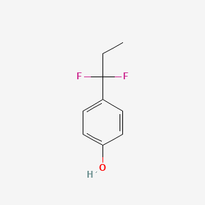 molecular formula C9H10F2O B3112391 4-(1,1-二氟丙基)苯酚 CAS No. 1892511-05-5