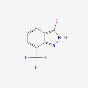 molecular formula C8H4F3IN2 B3112398 3-Iodo-7-(trifluoromethyl)-1H-indazole CAS No. 1892533-73-1