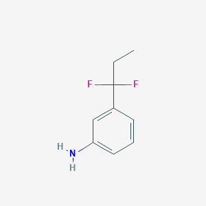 molecular formula C9H11F2N B3112410 3-(1,1-Difluoropropyl)aniline CAS No. 1893082-45-5