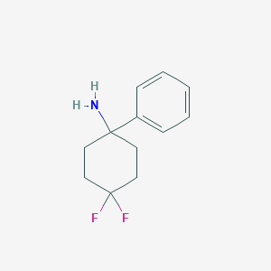 molecular formula C12H15F2N B3112463 4,4-二氟-1-苯基环己烷-1-胺 CAS No. 1894343-04-4