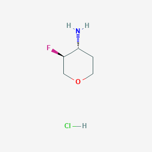 molecular formula C5H11ClFNO B3112490 (3S,4R)-3-氟噁烷-4-胺盐酸盐 CAS No. 1895912-85-2