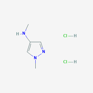 molecular formula C5H11Cl2N3 B3112503 N,1-二甲基-1H-吡唑-4-胺二盐酸盐 CAS No. 1896159-87-7