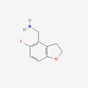 molecular formula C9H10FNO B3112504 (5-Fluoro-2,3-dihydrobenzofuran-4-yl)methanamine CAS No. 1896262-04-6