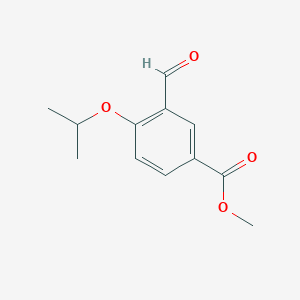 molecular formula C12H14O4 B3112569 3-甲酰基-4-异丙氧基苯甲酸甲酯 CAS No. 190271-78-4