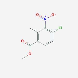 molecular formula C9H8ClNO4 B3112590 Methyl 4-chloro-2-methyl-3-nitrobenzoate CAS No. 190367-57-8