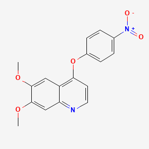 molecular formula C17H14N2O5 B3112607 6,7-Dimethoxy-4-(4-nitrophenoxy)quinoline CAS No. 190728-24-6