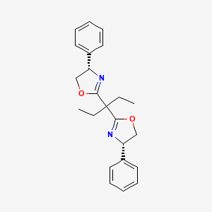 molecular formula C23H26N2O2 B3112622 (4S,4'S)-2,2'-(Pentane-3,3-diyl)bis(4-phenyl-4,5-dihydrooxazole) CAS No. 190791-28-7
