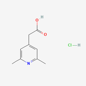 molecular formula C9H12ClNO2 B3112652 盐酸(2,6-二甲基-4-吡啶基)乙酸 CAS No. 1909316-91-1