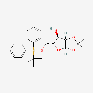 molecular formula C24H32O5Si B3112662 (3aR,5R,6R,6aR)-5-(((tert-butyldiphenylsilyl)oxy)methyl)-2,2-dimethyltetrahydrofuro[2,3-d][1,3]dioxol-6-ol CAS No. 190970-10-6