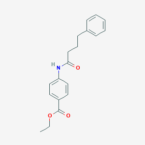 molecular formula C19H21NO3 B311268 Ethyl 4-[(4-phenylbutanoyl)amino]benzoate 