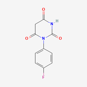 molecular formula C10H7FN2O3 B3112689 1-(4-氟苯基)-1,3-二嗪烷-2,4,6-三酮 CAS No. 19136-41-5