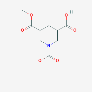 1-(Tert-butoxycarbonyl)-5-(methoxycarbonyl)piperidine-3-carboxylic acid