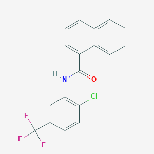 molecular formula C18H11ClF3NO B311272 N-[2-chloro-5-(trifluoromethyl)phenyl]-1-naphthamide 