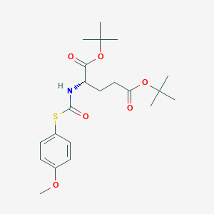 molecular formula C21H31NO6S B3112727 ditert-butyl (2S)-2-[(4-methoxyphenyl)sulfanylcarbonylamino]pentanedioate CAS No. 192203-59-1