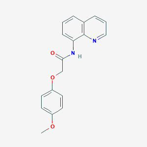 molecular formula C18H16N2O3 B311273 2-(4-methoxyphenoxy)-N-quinolin-8-ylacetamide 
