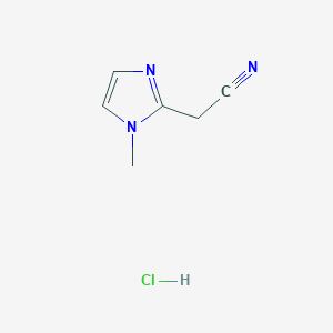 molecular formula C6H8ClN3 B3112732 2-(1-甲基-1H-咪唑-2-基)乙腈盐酸盐 CAS No. 19225-93-5