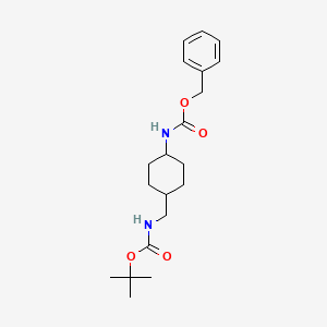 molecular formula C20H30N2O4 B3112750 叔丁基（（反式-4-（（苄氧羰基）氨基）环己基）甲基）氨基甲酸酯 CAS No. 192323-61-8