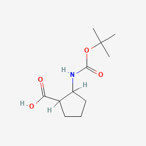 molecular formula C11H19NO4 B3112765 2-((tert-Butoxycarbonyl)amino)cyclopentanecarboxylic acid CAS No. 192385-99-2