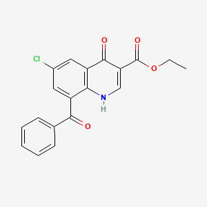 molecular formula C19H14ClNO4 B3112777 Ethyl 8-benzoyl-6-chloro-4-hydroxy-3-quinolinecarboxylate CAS No. 192513-59-0
