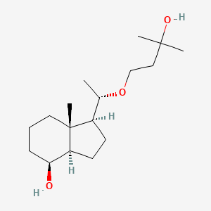 molecular formula C17H32O3 B3112782 (1S,3aR,4S,7aS)-1-((S)-1-(3-hydroxy-3-methylbutoxy)ethyl)-7a-methyloctahydro-1H-inden-4-ol CAS No. 192573-37-8
