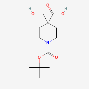molecular formula C12H21NO5 B3112841 1-Boc-4-(hydroxymethyl)-4-piperidinecarboxylic acid CAS No. 193023-00-6